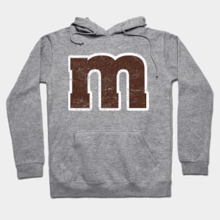 Letter M Capital Alphabet Vintage Retro Hoodie